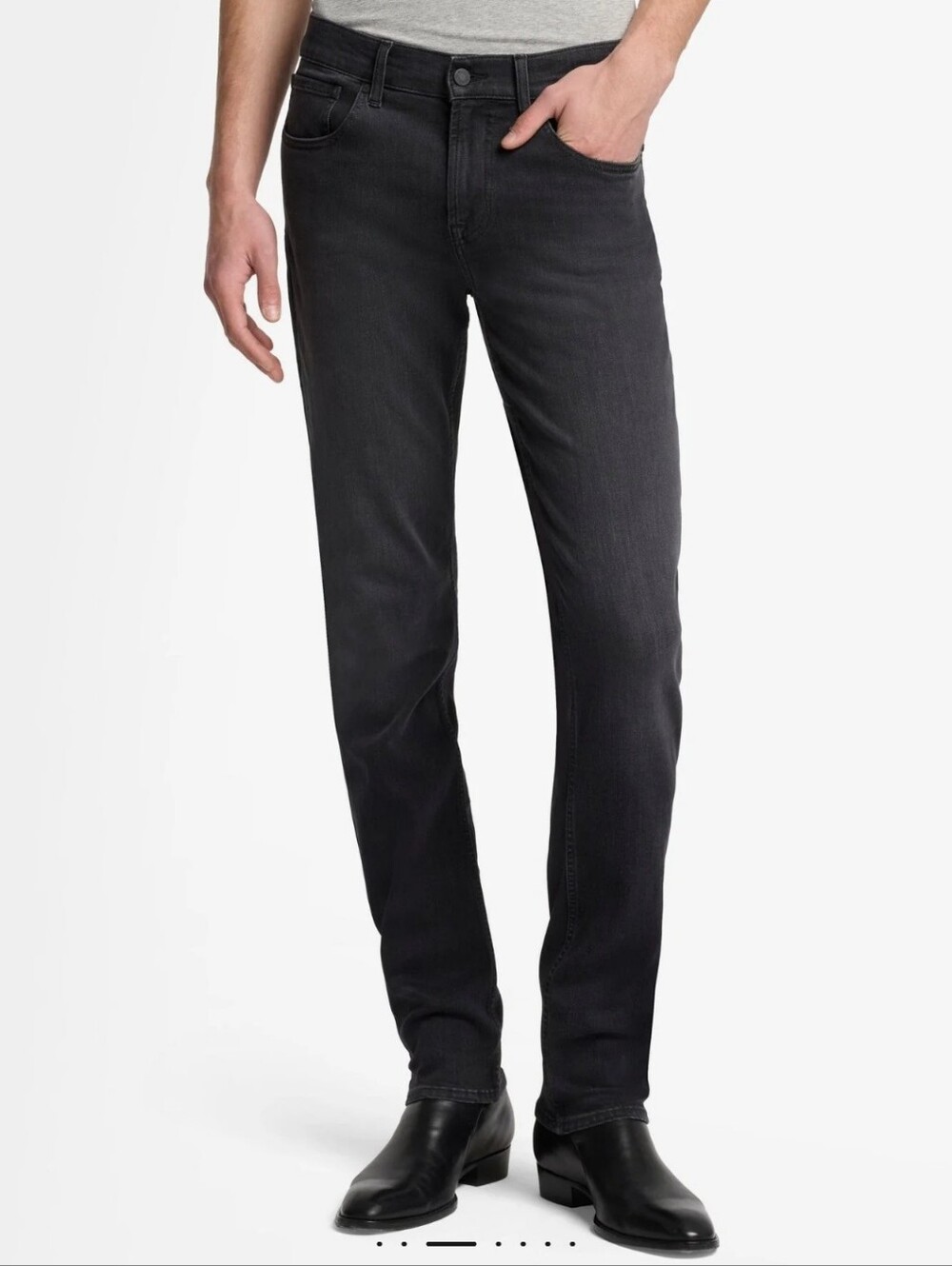 7 For All Mankind Mens Slim Straight Luxe Performance Slimmy Plus Size 33 X 35 - Picture 15 of 15